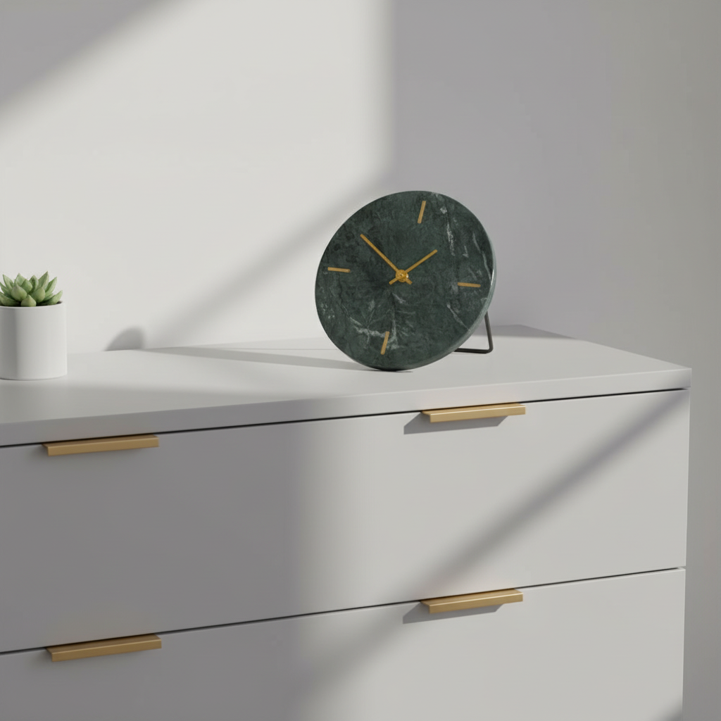 Green table clock