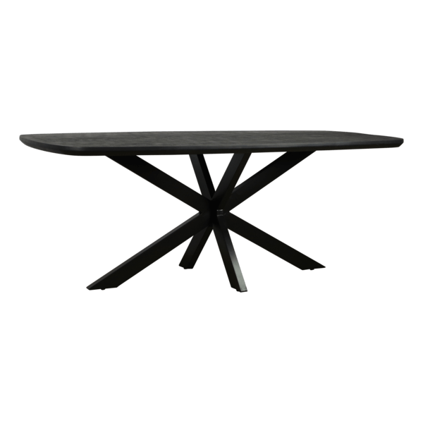 Dänischer ovaler Esstisch Bente aus Mangoholz – schwarz