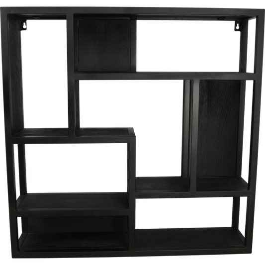 Dex wandrek 75 cm vierkant zwart
