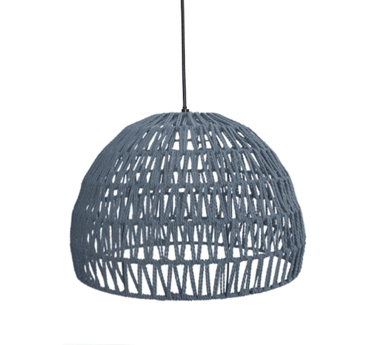 Hanglamp Rope 38x38x30 cm | M Grijs Katoen
