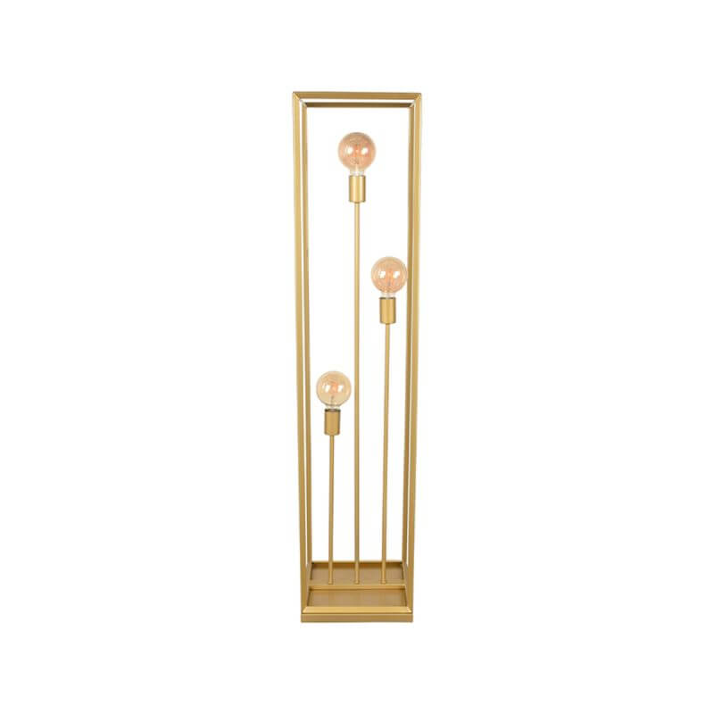 Vloerlamp Tetto 30x30x135 cm Antiek Goud Metaal