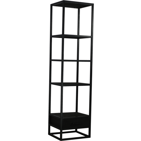 Dex Bücherregal mit 1 Schublade, schwarz