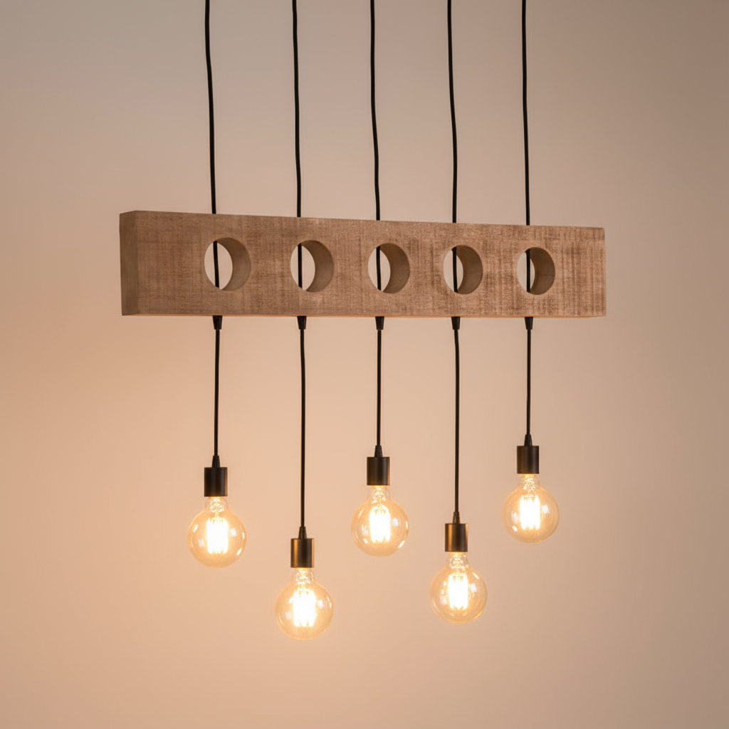 Timber Rough Mango Wood Pendant Lamp 