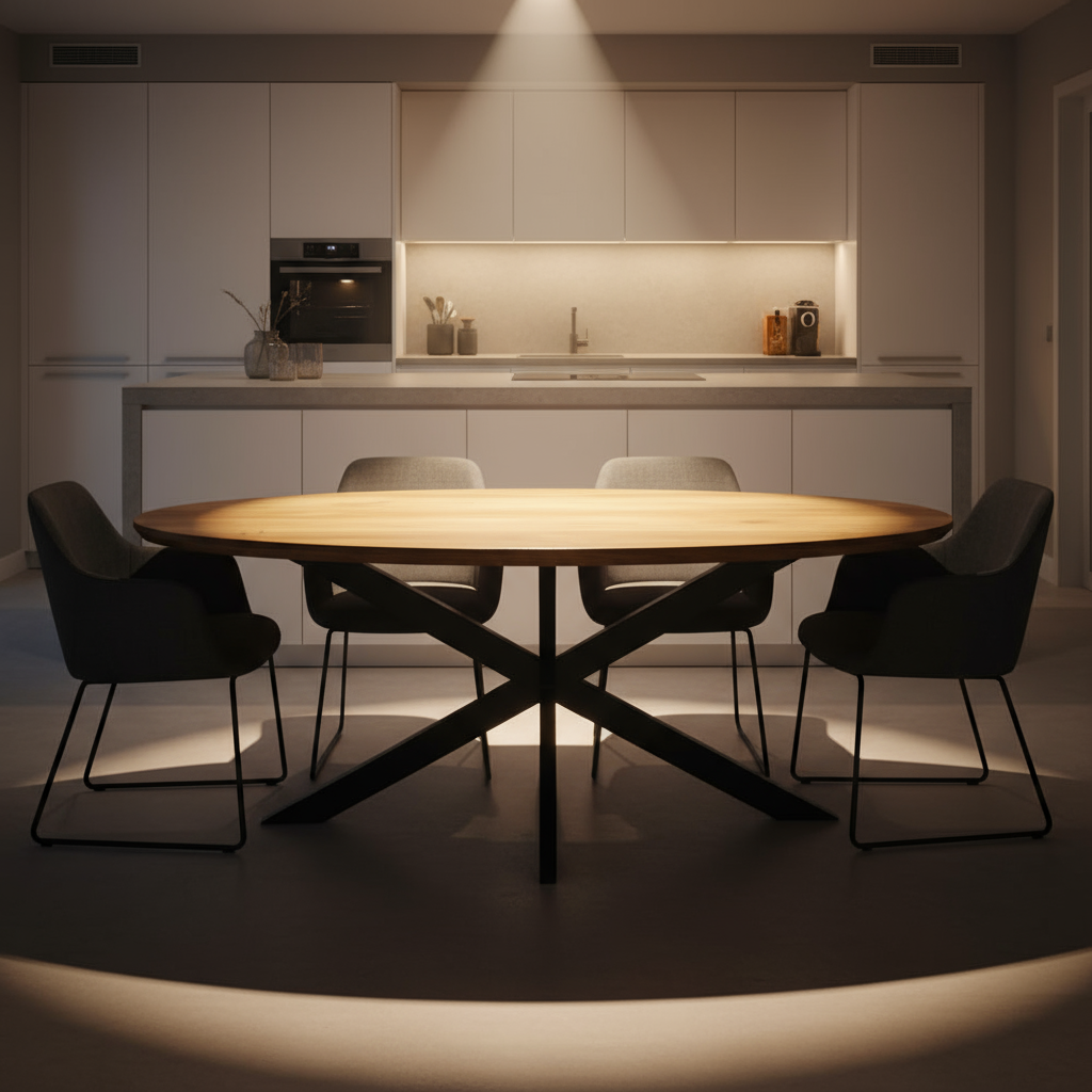 Bert oval mango wood dining table