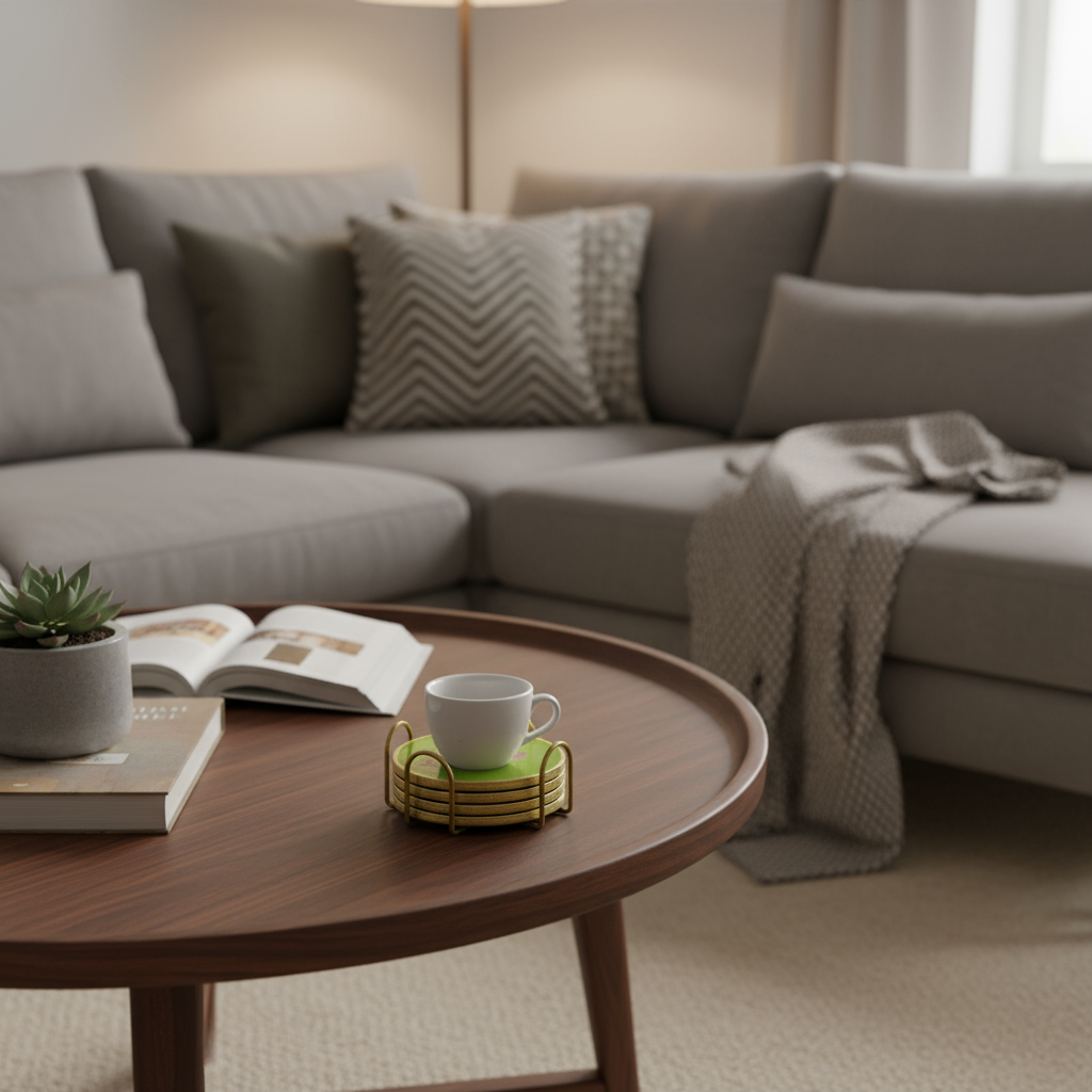 Coasters with holder