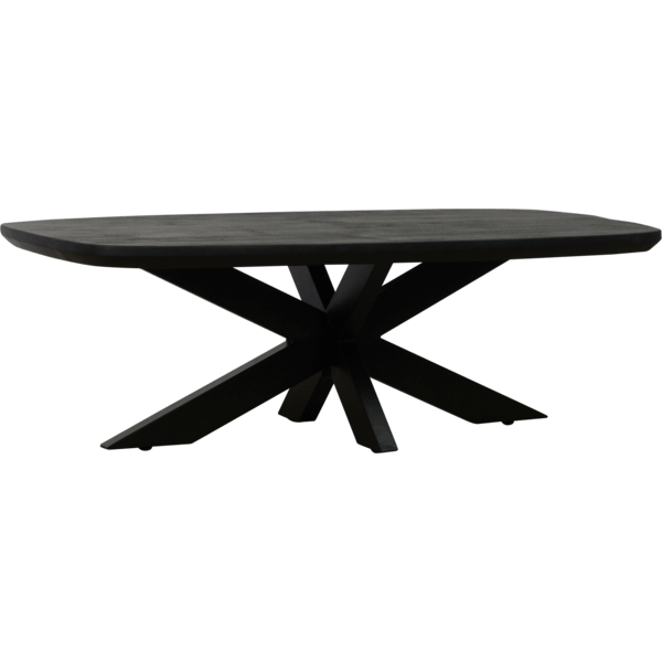 Danish oval black coffee table