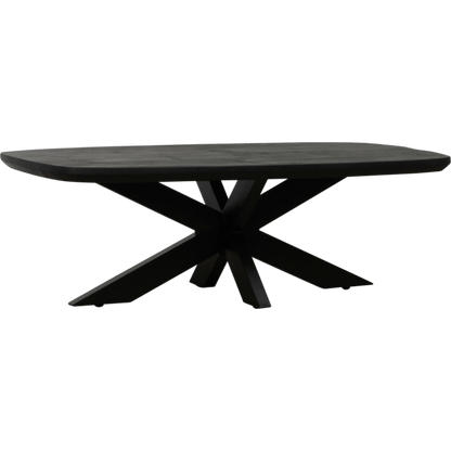 Danish oval black coffee table