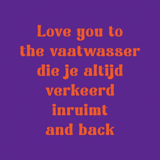 Tegeltje Vaatwasser