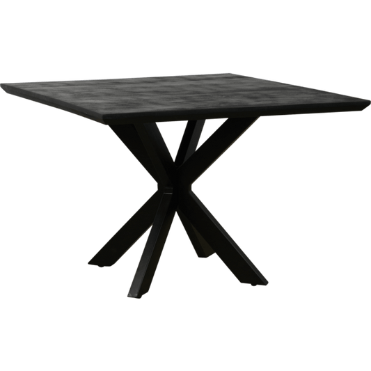 Eettafel vierkant 110x110 zwart