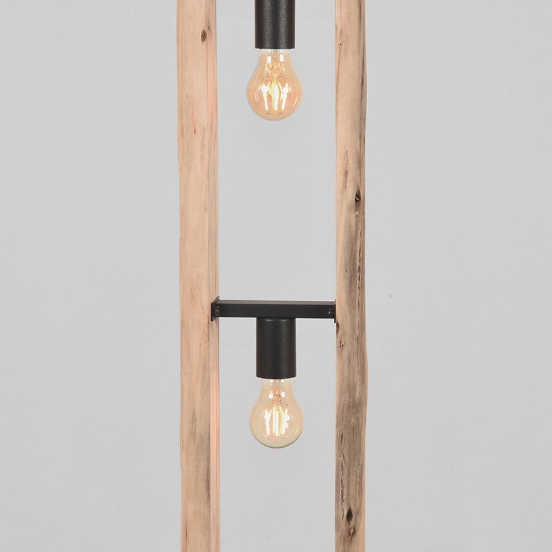 Stehlampe aus Holz